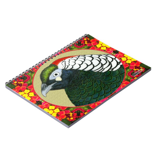 Caderno Espiral Amherst Pheasant e Flores (Left Side)