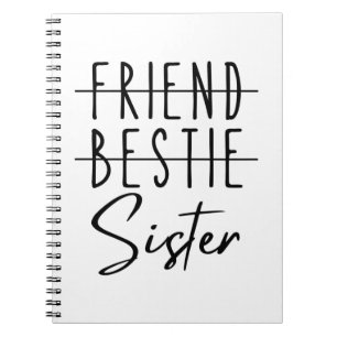 Caderno Espiral Amigo Bestie Sister