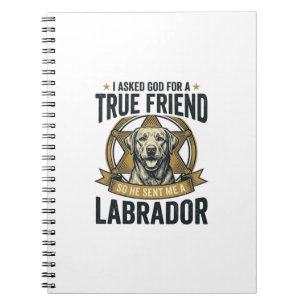 Caderno Espiral Amigo Verdadeiro Labrador Design Vintage Amante de