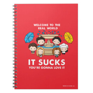 Caderno Espiral AMIGOS™ Bem-vindo ao Chibi do Mundo Real