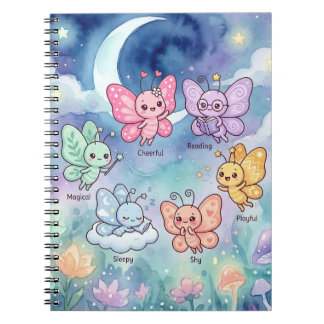 Caderno Espiral Amigos Borboleta Fofa
