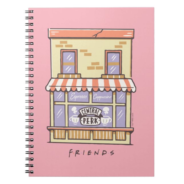Caderno Espiral AMIGOS™ | Compro de Café de Cartoon Central Perk (Frente)