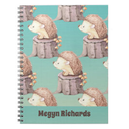 Caderno Espiral Amigos da Floresta Pequenoouriço Cachorro Simpátic