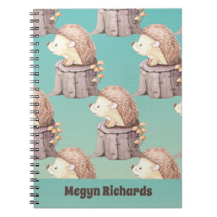 Caderno Espiral Amigos da Floresta Pequenoouriço Cachorro Simpátic
