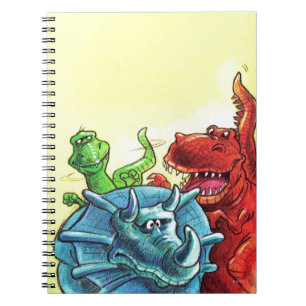 Caderno Espiral Amigos do dinossauro