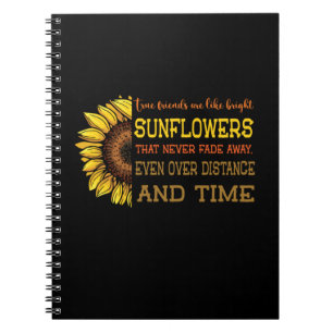 Caderno Espiral Amigos Verdadeiros De Girassol São Como Girassóis