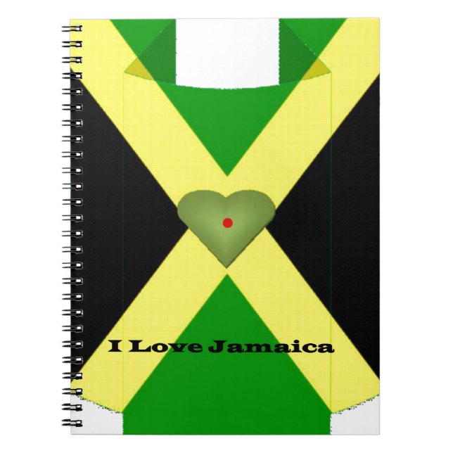Caderno Espiral Amo a Jamaica Ter um belo dia e uma noite melhor (Frente)