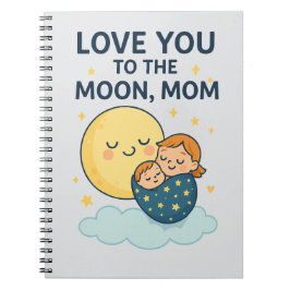 Caderno Espiral Amo-te à Camisa Mãe da Lua