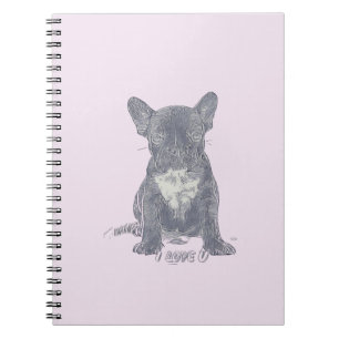 Caderno Espiral Amo-TE - Buldogue Francês