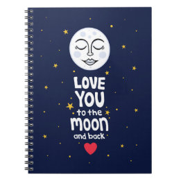 Caderno Espiral Amo Você até a Lua e de Volta