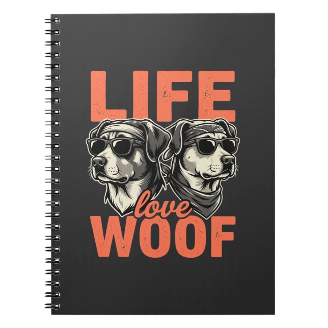Caderno Espiral Amor à Vida Amante de Cachorro (Frente)