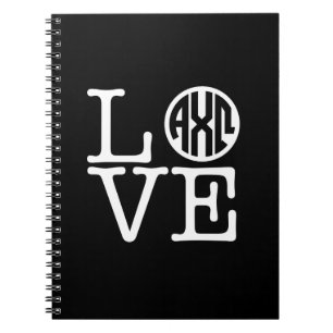 Caderno Espiral Amor alfa de Omega do qui