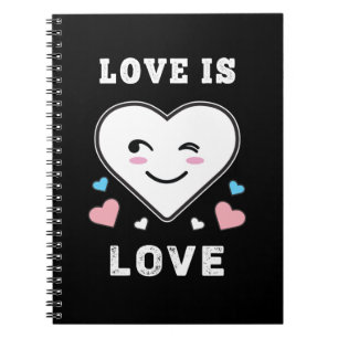Caderno Espiral Amor Com Carinho É Orgulho De Transgênero LGBTQ