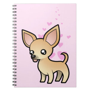 Caderno Espiral Amor da chihuahua (alise o casaco)