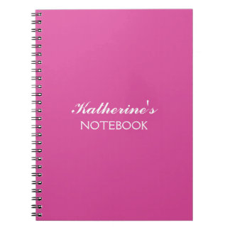 Caderno Espiral Amor de Borboleta | Cor Sólida Magenta 2 Pessoal