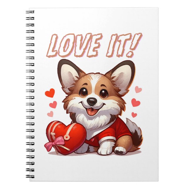 Caderno Espiral Amor de Corgi Fofo (Frente)