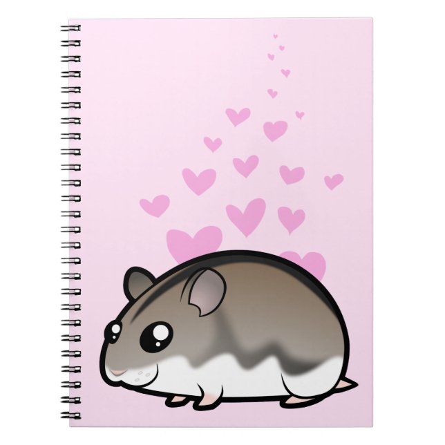 Caderno Espiral Amor de Hamster Anão (Frente)
