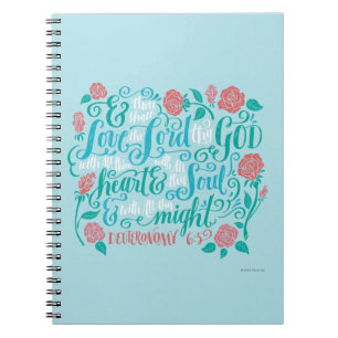 Caderno Espiral Amor de Shalt de mil o senhor thy deus