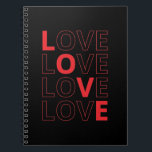 Caderno Espiral Amor Dia de os namorados De Texto Repetido Eu Te A<br><div class="desc">Amor Texto Repetido. Design de tipografia para 14 de fevereiro, aniversário, aniversário ou qualquer outra data. O amor importa todos os dias não apenas no Dia de os namorados, especialmente quando você é um casal. Pegue este design de romance incrível hoje para sua esposa, marido, namorado ou namorada. Você pode...</div>