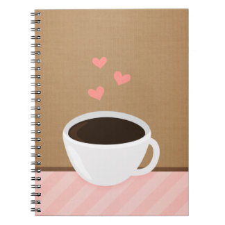 Caderno Espiral Amor do café