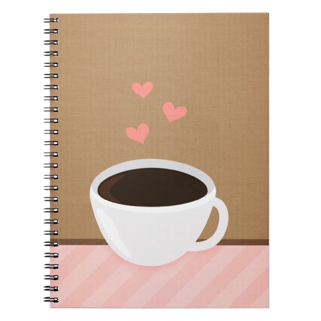 Caderno Espiral Amor do café (Frente)