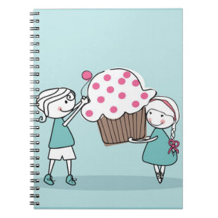 Caderno Espiral Amor do cupcake
