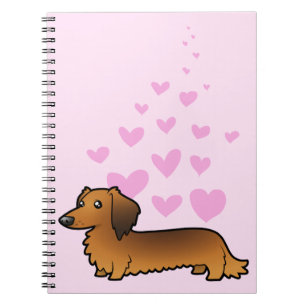 Caderno Espiral Amor do Dachshund (longhair)