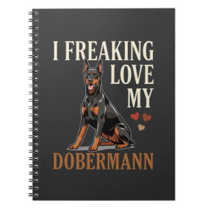 Caderno Espiral Amor Dobermann Amante de Cachorro