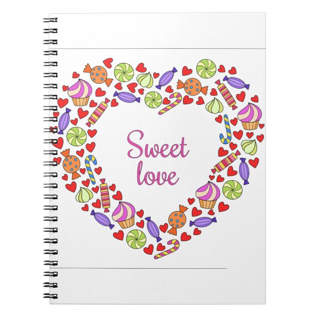 Caderno Espiral Amor doce (Frente)