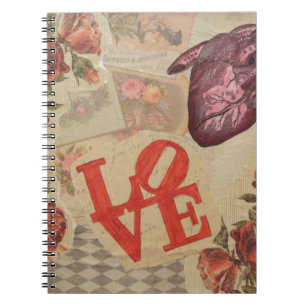 Caderno Espiral Amor e Corações