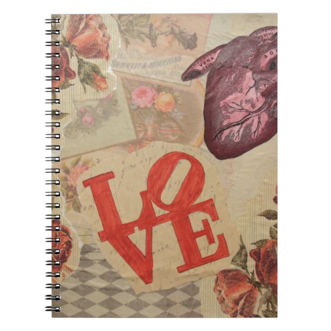 Caderno Espiral Amor e Corações (Frente)