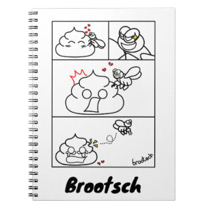 Caderno Espiral Amor e traição - Brootsch, PooPoo
