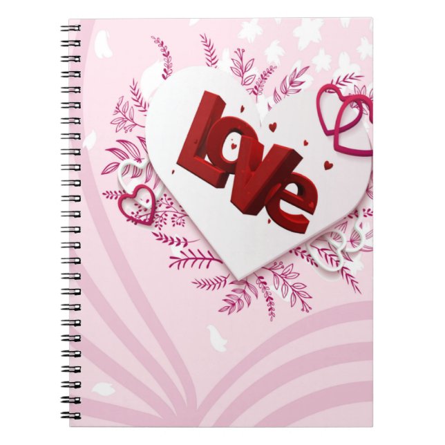 Caderno Espiral Amor em 3D (Frente)