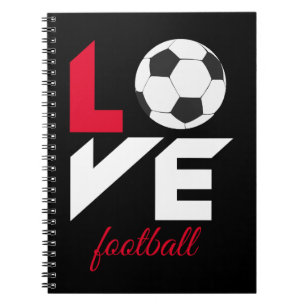 Caderno Espiral Amor futebol