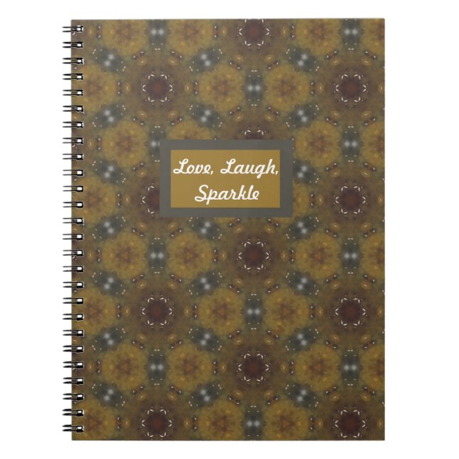 Caderno Espiral Amor Geométrico Padronizado, Ria, Faísca (Frente)