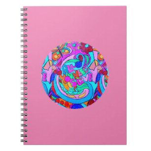 Caderno Espiral amor hippie groovy