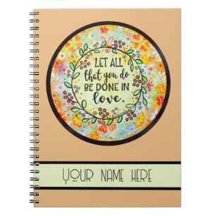 Caderno Espiral Amor Inspiracional Bonito Personalizado