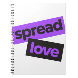 Caderno Espiral Amor moderno, urbano, vibrante, gráfico moderno, e