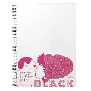 CADERNO ESPIRAL AMOR NEGRO EM ROSA