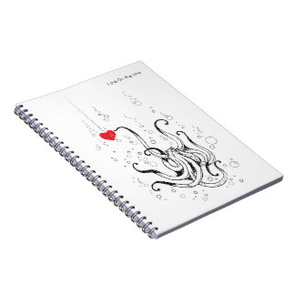 Caderno Espiral Amor no notebook