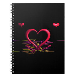 Caderno Espiral Amor no Notebook Espiral Escuro