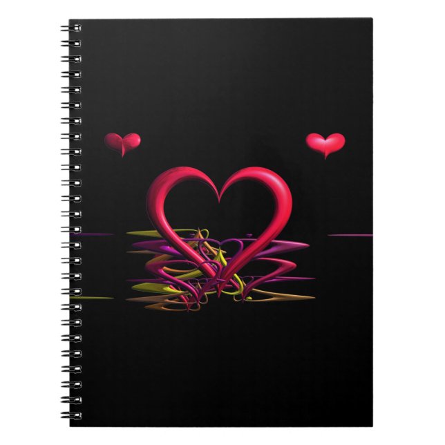 Caderno Espiral Amor no Notebook Espiral Escuro (Frente)