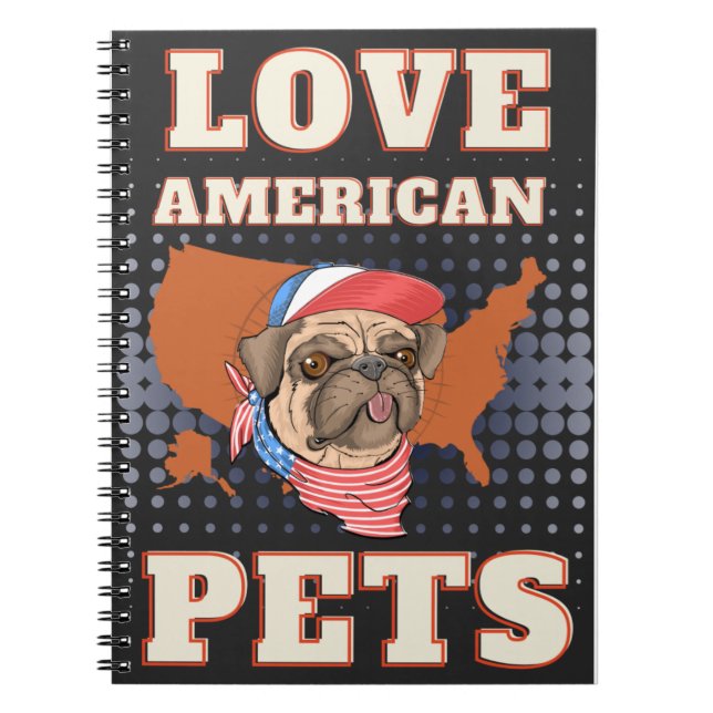 CADERNO ESPIRAL AMOR PETS AMERICANOS (Frente)