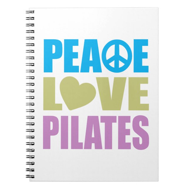 Caderno Espiral Amor Pilates da paz (Frente)