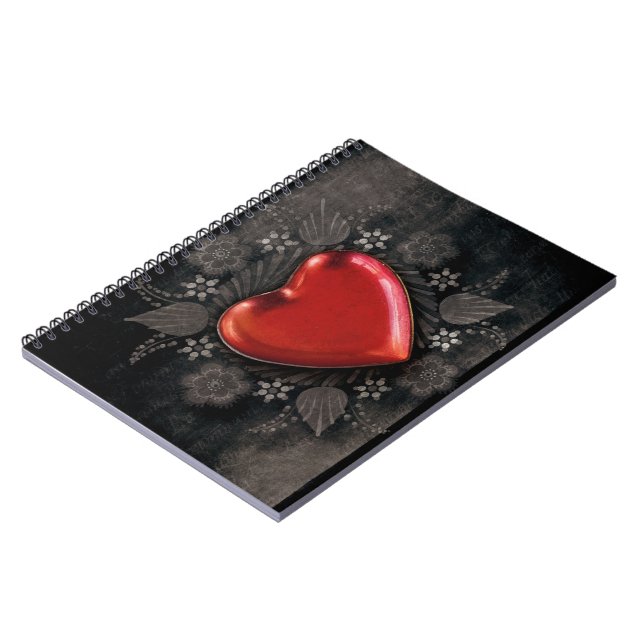 Caderno Espiral Amor por Namorados Romântico Floral (Left Side)