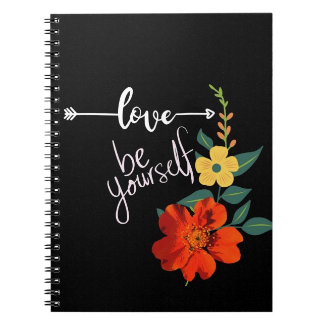 Caderno Espiral Amor seja você mesmo (Frente)