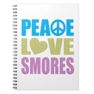 Caderno Espiral Amor Smores da paz
