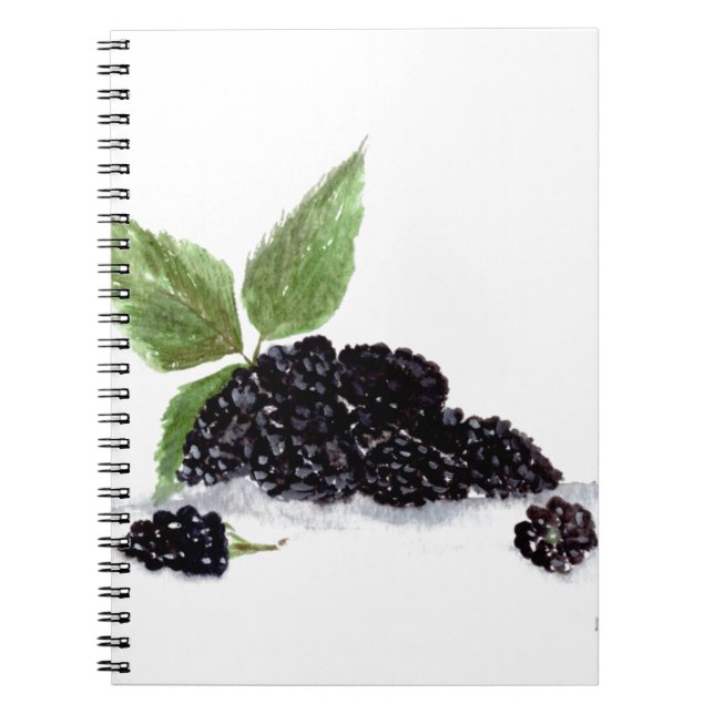 Caderno Espiral Amoras frutas com aquarela (Frente)
