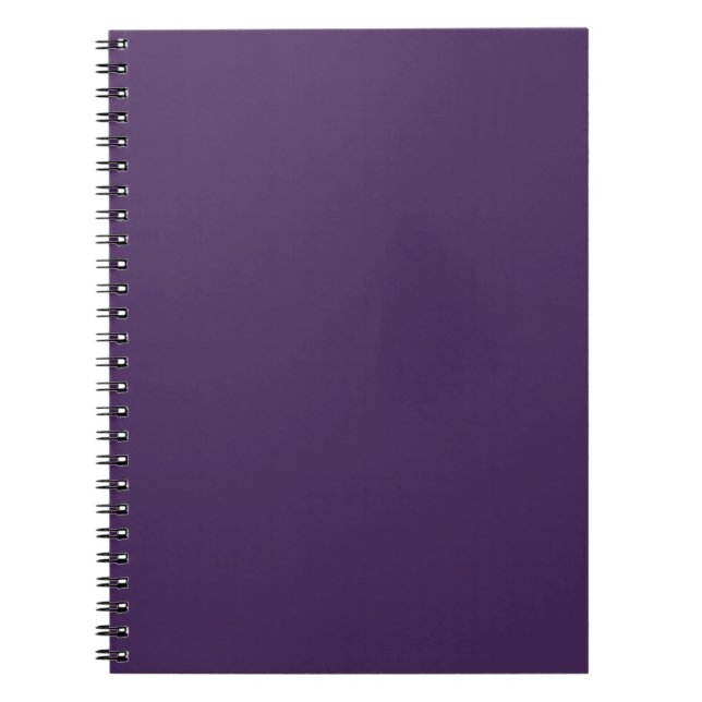 Caderno Espiral Amoreira de acai púrpura escura de cor sólida (Frente)