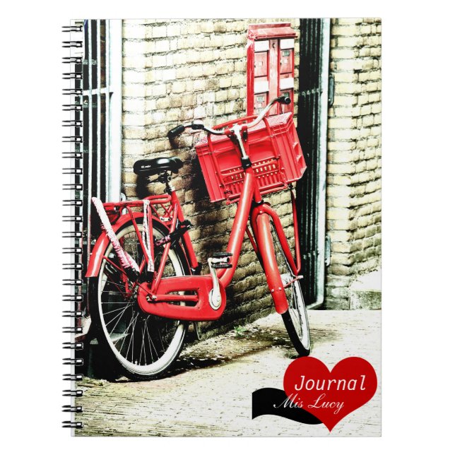 Caderno Espiral Amsterdã, Bicicleta Vermelha (Notebook) (Frente)